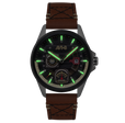 Hawker Harrier Farley Multifunction Black & Brown / Leather | Black Dial