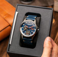 Hawker Harrier Farley Multifunction Blue / Leather | Blue Dial