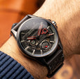 Hawker Harrier Farley Multifunction Quartz Black / Leather | Black Dial