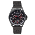 Hawker Harrier Farley Multifunction Quartz Black / Leather | Black Dial