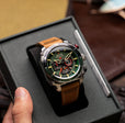 Hawker Hunter Atlas Dual Time Chronograph Green / Leather | Green Dial