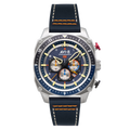 Hawker Hunter Atlas Dual Time Chronograph Blue / Leather | Blue Dial