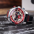 Hawker Hunter Atlas Dual Time Chronograph Gray / Leather | Gray Dial