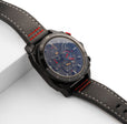 Hawker Hunter Atlas Dual Time Chronograph Black / Leather | Black Dial