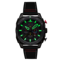 Hawker Hunter Atlas Dual Time Chronograph Black / Leather | Black Dial