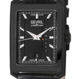 Manhattanhenge Gevril Swiss Made Automatic, Black Case, Black Dial, Black Italian Leather Strap | Black Dial