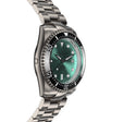 TITANIUM Swiss Automatic SW200 Deep Marine Explorer II Titanium/Black/AquaBurst | Teal Dial