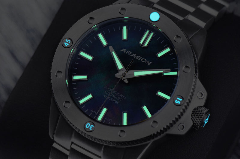 Matador 42 Automatic Black Mother of Peal Dial | Mother of Peal Dial