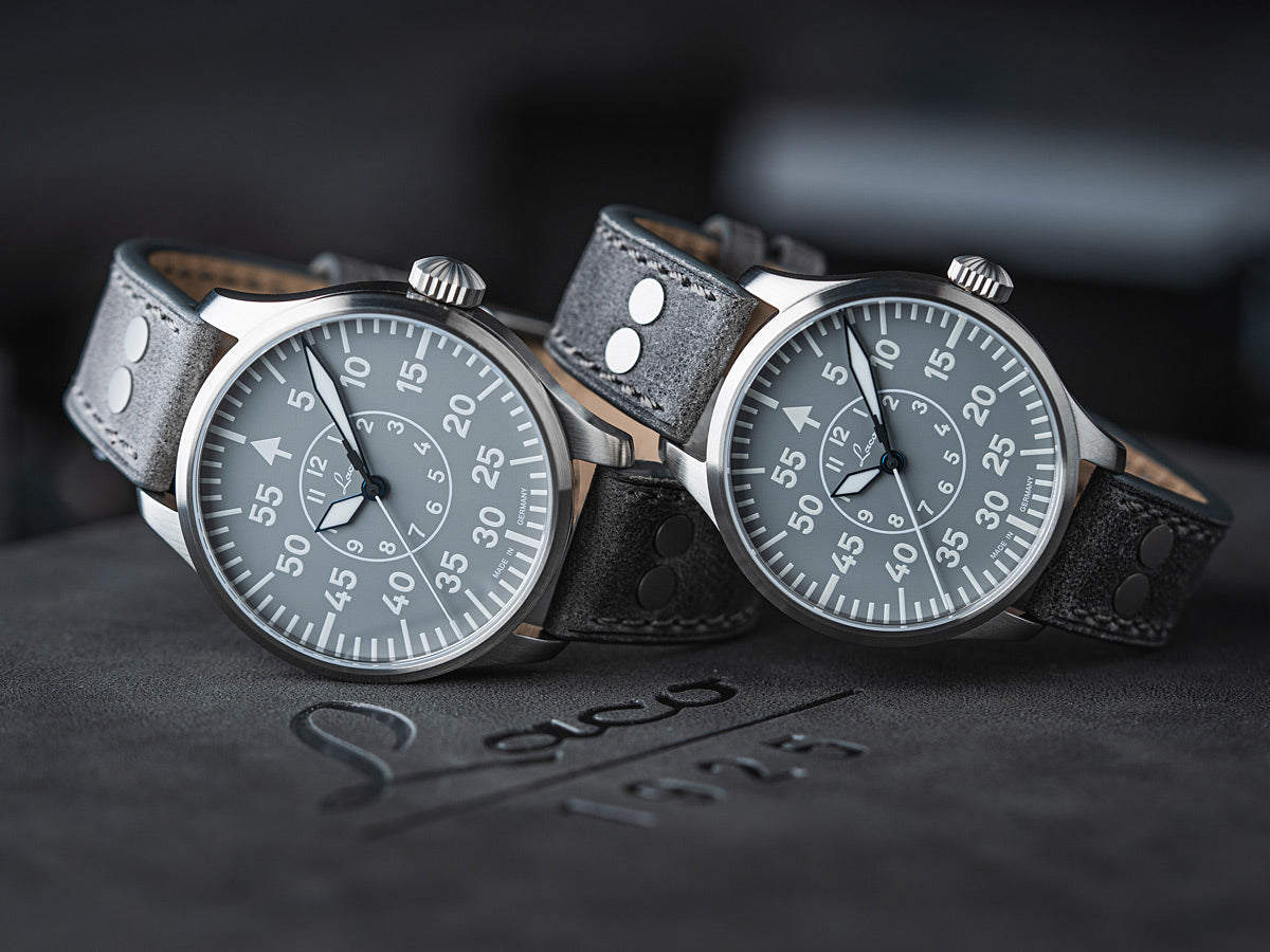 Aachen Grau 42 Automatic / Leather Strap Gray Dial