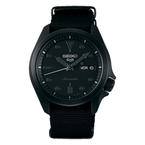 5 Sports SKX - Smooth Bezel Black Case / Black Dial / Nylon Strap Black Dial
