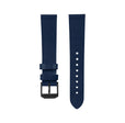 STRAP, 20mm, ITALIAN LEATHER, CROSS HATCH, IP BLACK BUCKLE, ROYAL BLUE, XL ITALIAN LEATHER, CROSS HATCH |  Dial