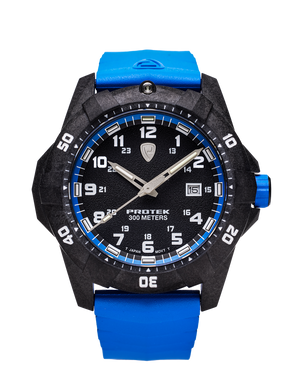 Carbon Dive CARBON CASE/BLACK&BLUE DIAL/BLUE STRAP | Black Dial