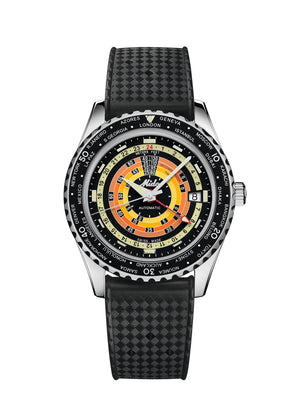 OCEAN STAR DECOMPRESSION WORLDTIMER Black/Rubber | Black Dial