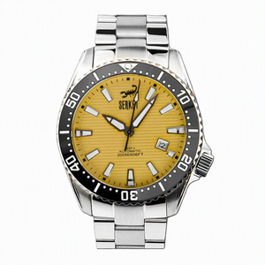 Reef X Diver Honeycomb Diving Watch 42.5mm Yellow Dial