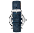 Legacy Automatic 43mm Skeleton Silver Case/ Blue Leather Strap | Blue Dial