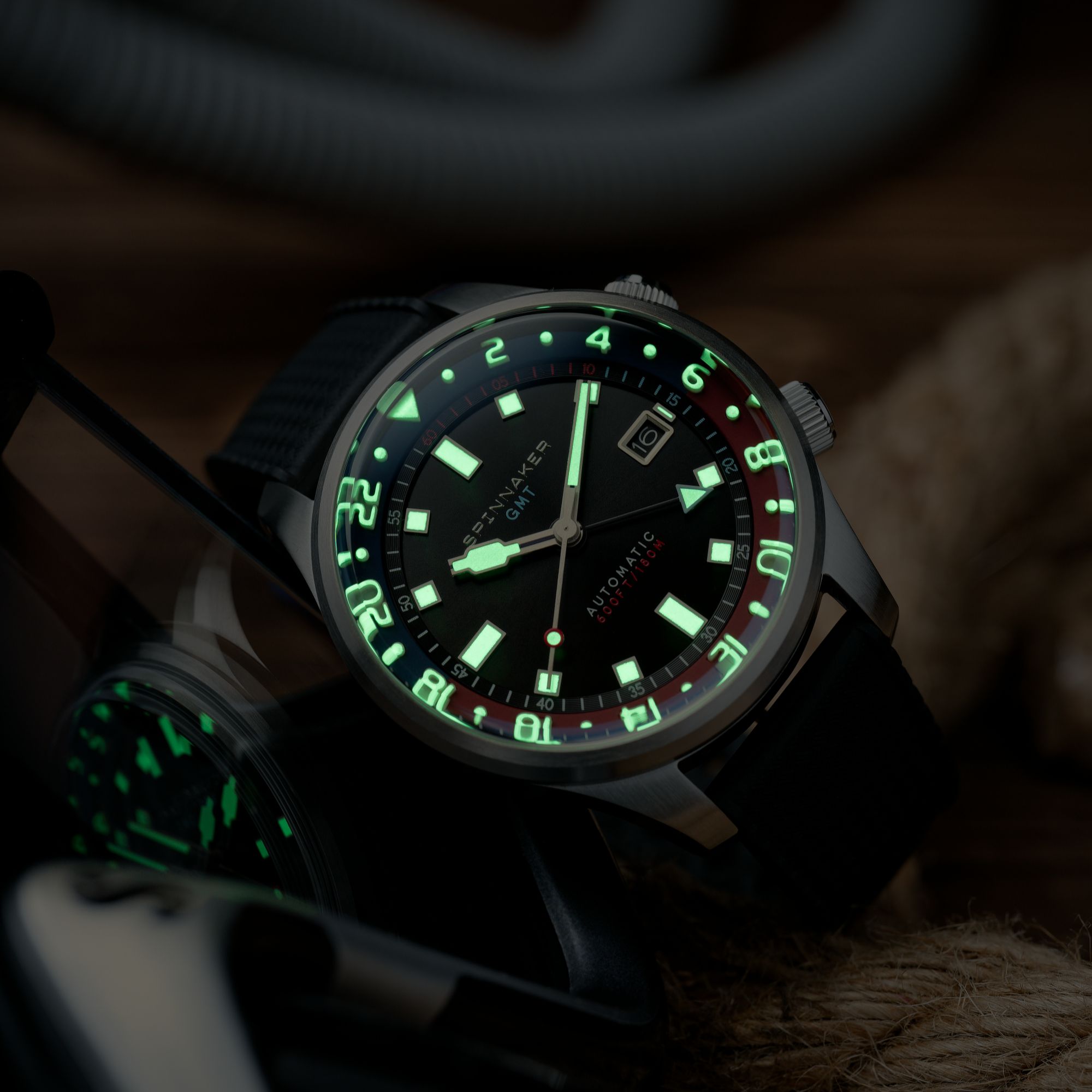 Bradner GMT Automatic Black / Stainless Steel Black Dial