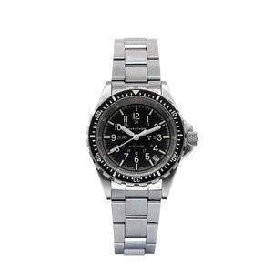Divers Auto Medium Search and Rescue Black NGM/Steel Bracelet Matte Black Dial