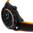 Elijah Automatic Watch W/Date Black/Orange | Black Dial