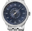 Jones Swiss automatic SW200 single handed watch Blue Silver | Blue Dial