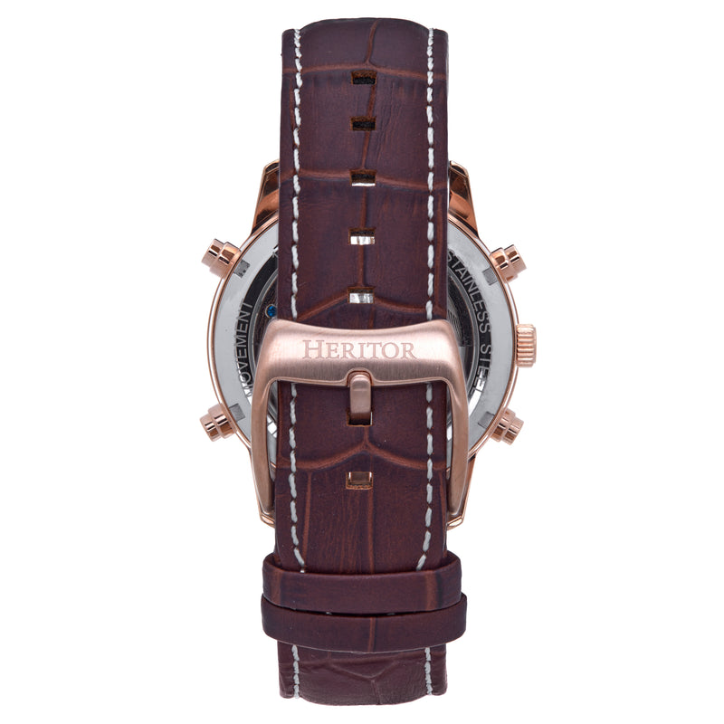 Wilhelm Brown/Rose Gold | Silver Dial