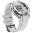 Damascus Swiss Automatic SW200 Deep Marine Explorer II Damascus/Silver Damascus Dial/White Strap | Silver Dial