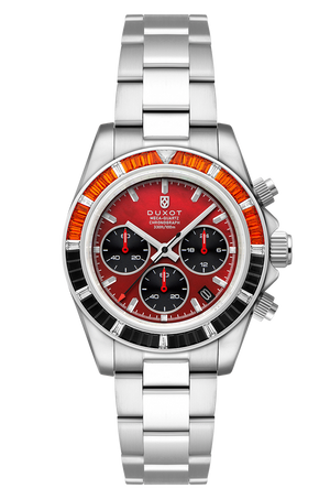 Accelero Rainbow Chronograph Red/Stainless Steel | Red Dial