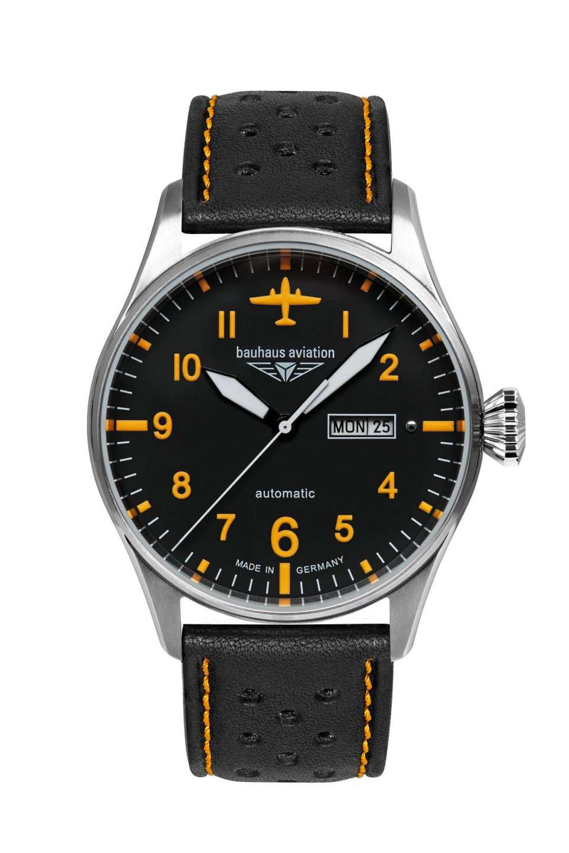 Aviation Tornado Black Dial with Orange | Black Dial