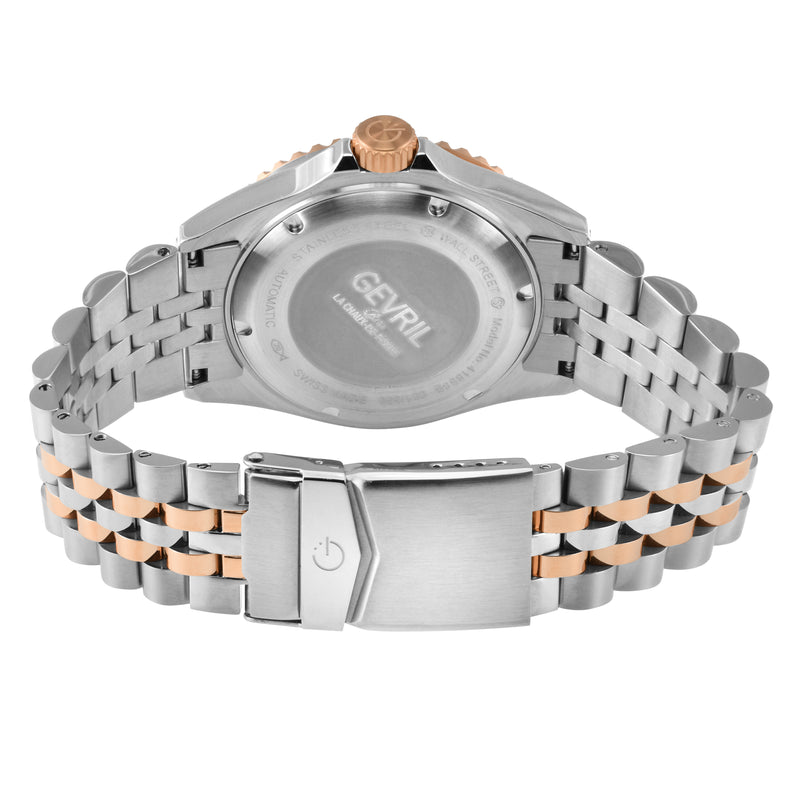 Wall Street Gevril Swiss Made SW200-1 Steel Rotating Brown Ceramic Bezel , 316L case, Brown Dial | Brown Dial