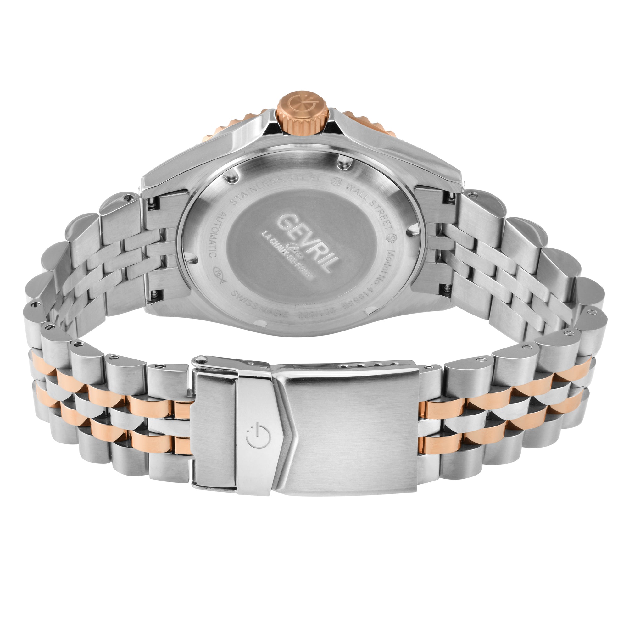 Wall Street Gevril Swiss Made SW200-1 Steel Rotating Brown Ceramic Bezel , 316L case, Brown Dial | Brown Dial