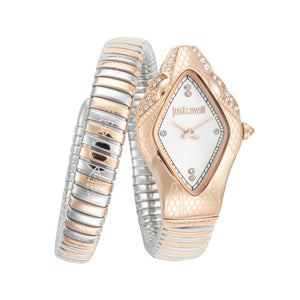 Snake 22mm / Silver / Silver and Rose Gold Silver Dial