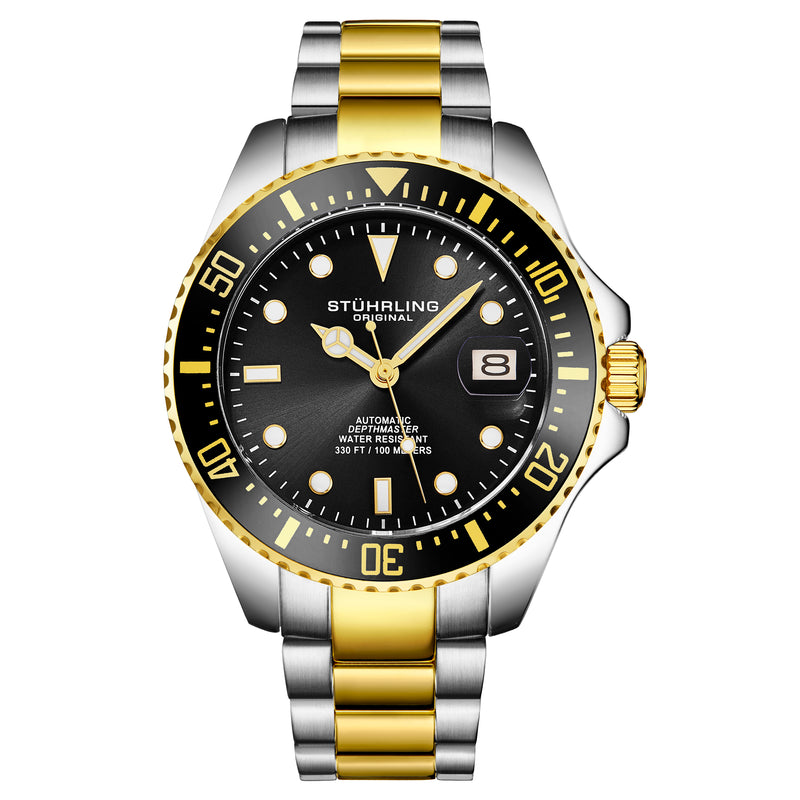 DEPTHMASTER 42MM DIVER Black and Gold/Stainless Steel | Black Dial