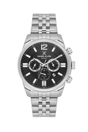 Jubilee Dual-Time Silver / Black Dial Black Dial