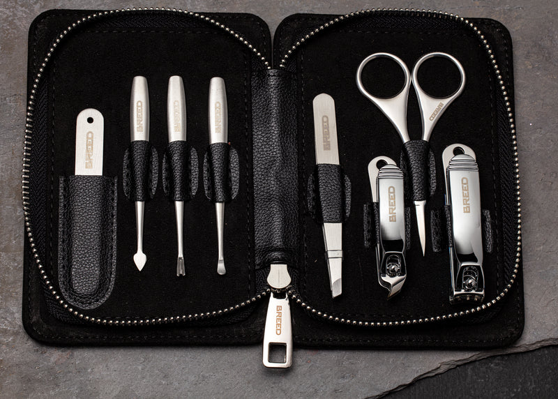 Katana 8 Piece Surgical Steel Groom Kit Black