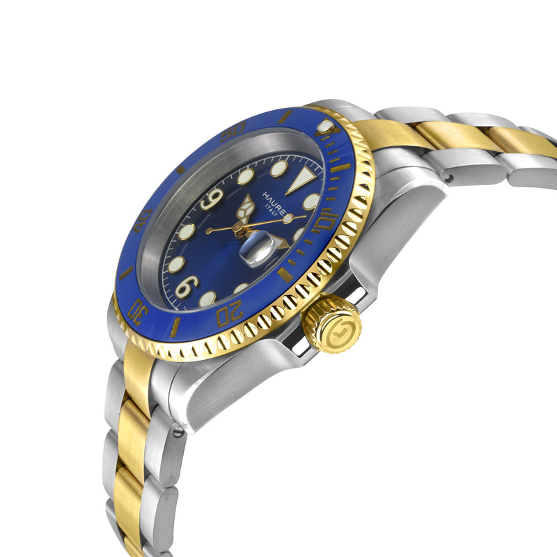 Barracuda 316L Case, Blue Sunray Dial, Ceramic Bezel, Two toned SS/IPYG  Bracelet | Blue Dial