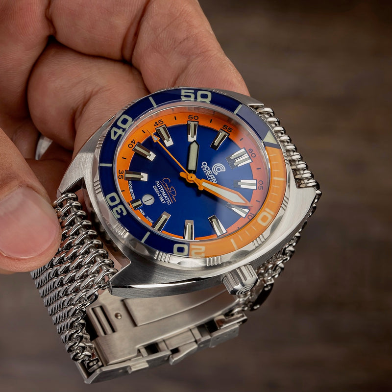 CORE DIVER Blue Orange | Black Dial