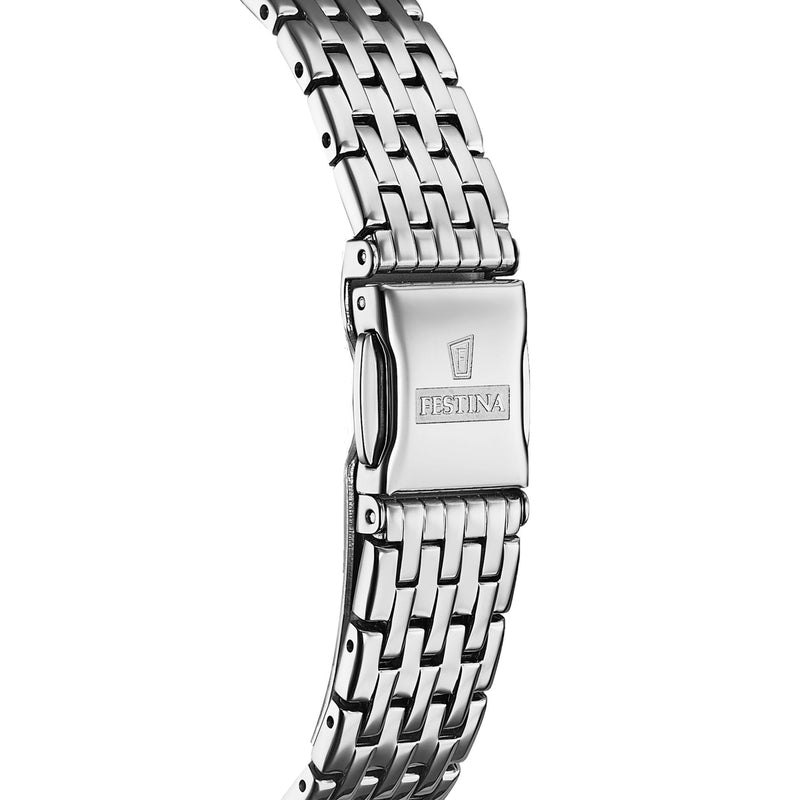 Swiss Made Silver / Stainless Steel Silver Dial