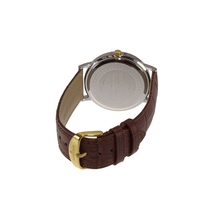 Lexington Series brown band/gold white | White Dial