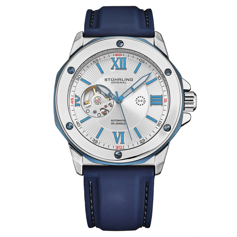 Legacy 4018 Blue/Leather | Silver Dial