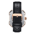 Campbell Leather-Band Skeleton Watch Rose Gold/Black | Rose Gold Dial