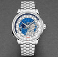 Heritage 112309 / Silver / Blue World Map | Silver / Blue World Map Dial