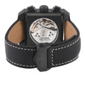 Herald Square Chronograph Gevril ETA7750 Chrono, SS/IPBLK Case, Black Dial, Italian Leather Strap | Black Dial