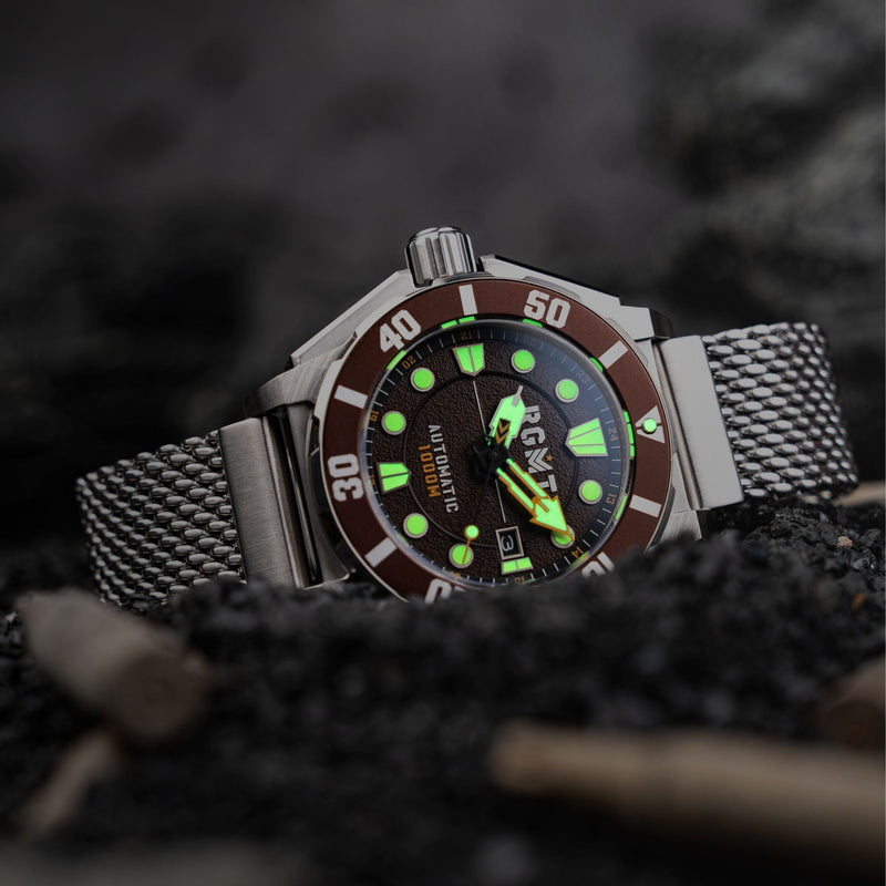 TORPEDO AUTOMATIC DIVER BROWN / STAINLESS STEEL | Brown Dial