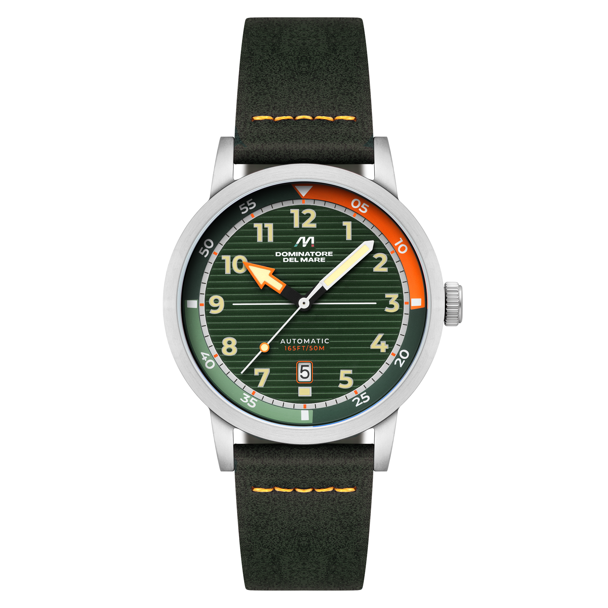 Camogli Automatic Green / Green Leather | Green Dial