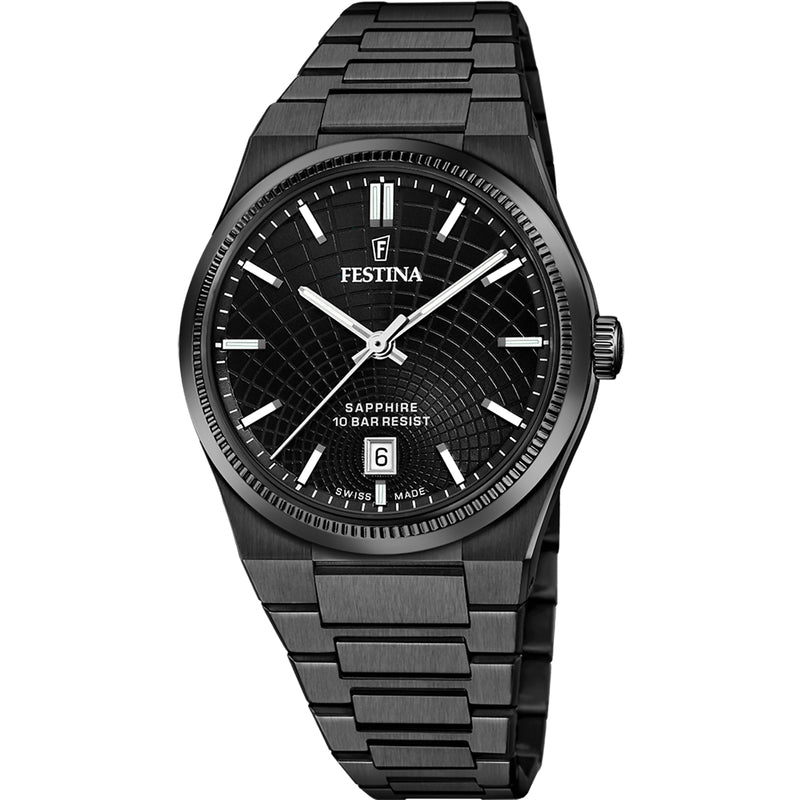 Rive Black / Stainless Steel | Black Dial