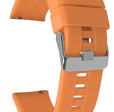 Bandini SIL.122 | Mens Quick Release Grooved Silicone Heavy Duty Sports Watch Band - 22mm / Orange 22mm / Orange |  Dial