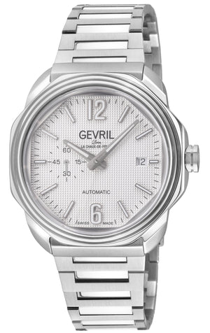 Roosevelt Gevril SS Case, SS Bezel, White checkered dial, SS Bracelet. White Dial