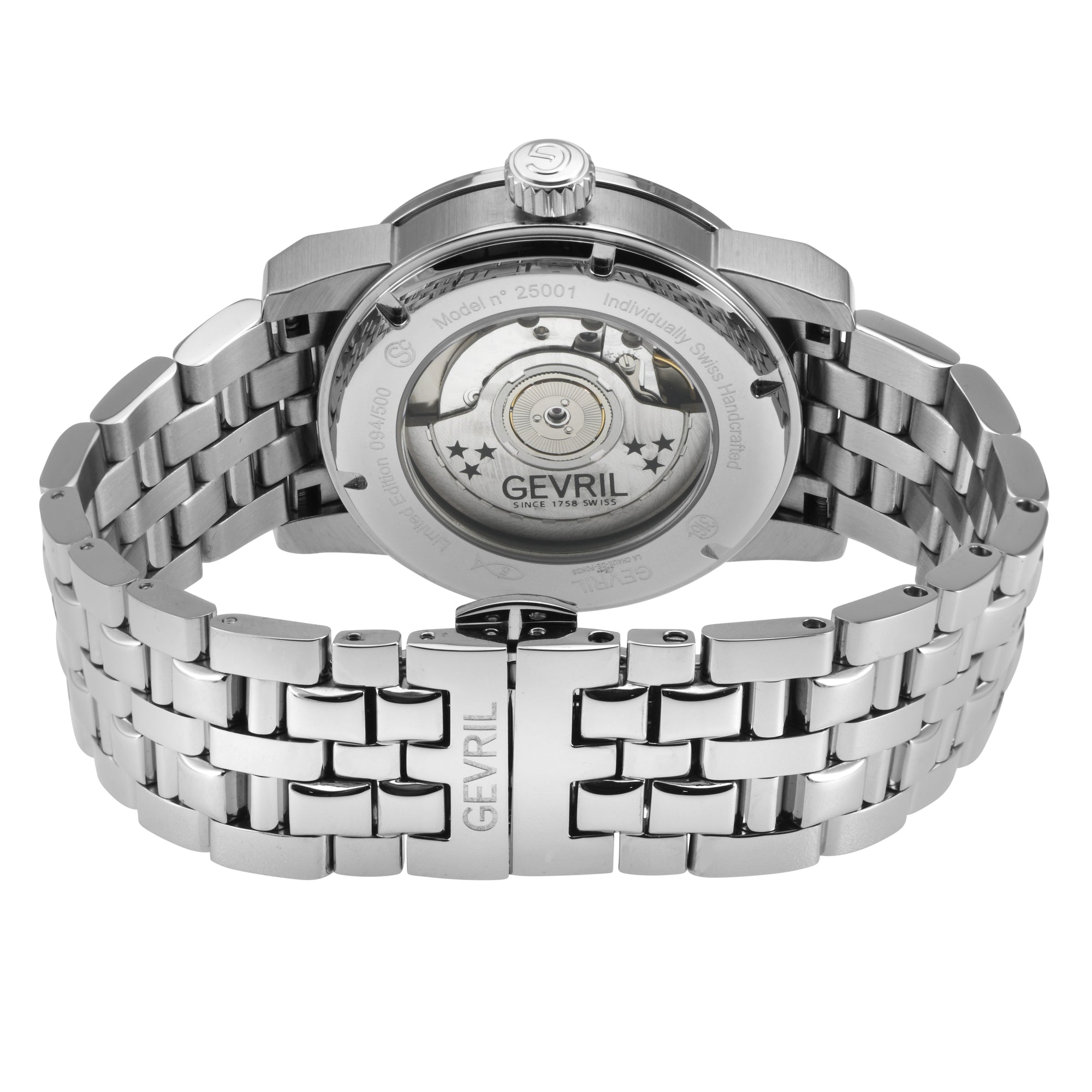 Madison Swiss Automatic Dress Watch, Silver Case, White Dial  steel | Silver Dial