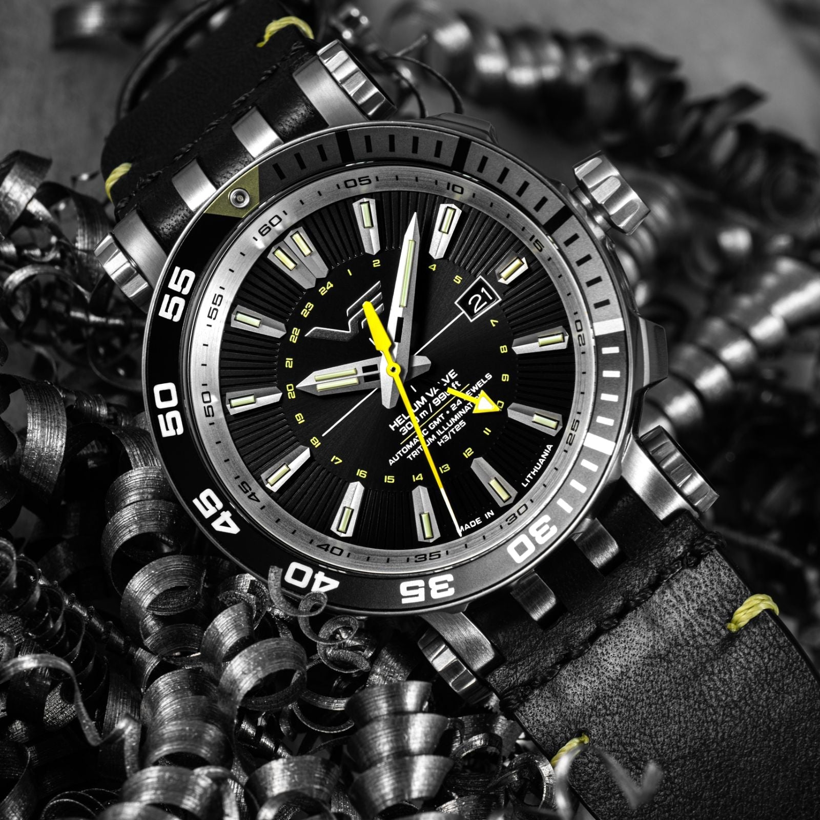 ENERGIA AUTOMATIC Black/Leather | Black Dial