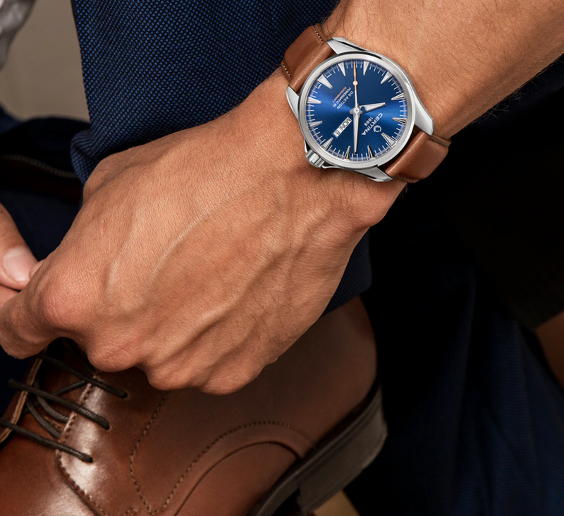 DS Action Day Date Powermatic 80 Blue | Blue Dial