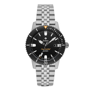 Super Sea Wolf Black Dial/Black Top Ring SS Silver Dial